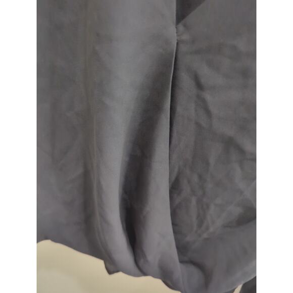 Women's Size Small Forever 21 Blouse Black Shirt Top Sheer V neck Collar EUC - Picture 4 of 7